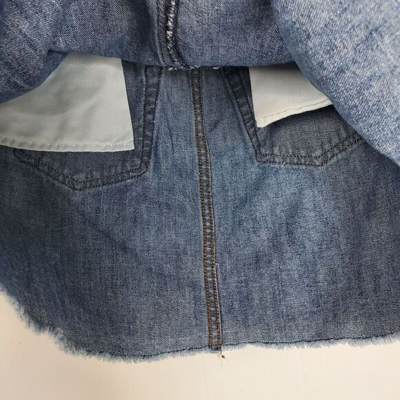 Vintage Abercrombie Fitch Mini Skirt Y2K Denim 90s Grunge REtro WOmens 2 Cotton - Picture 6 of 9
